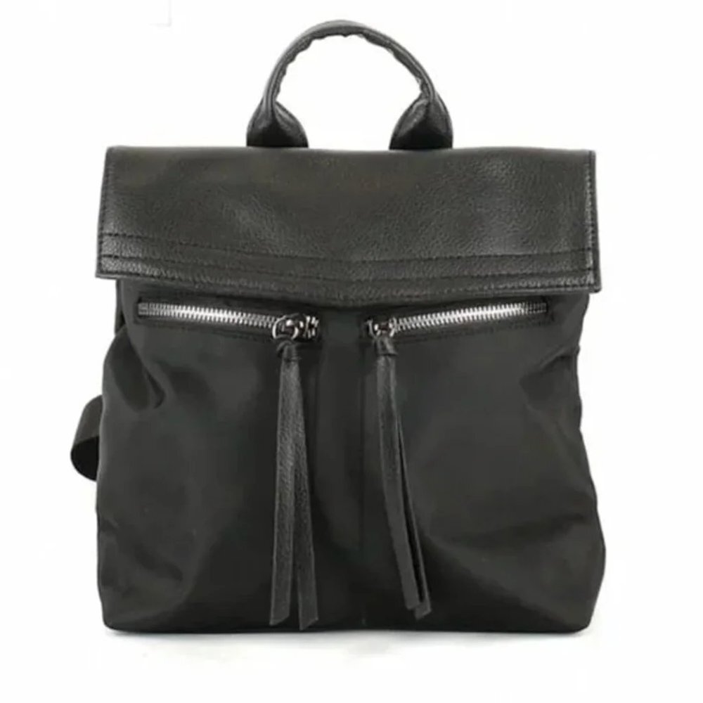 Botkier New York Nylon Backpack - Black - 9 x 11 x 3.5”